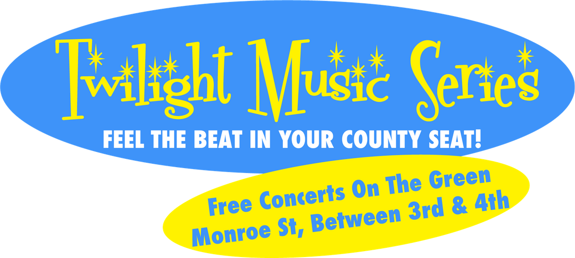 Twilight Music Series logo with event details.