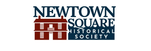 Newtown Square Historical Society logo with a red historic house icon.